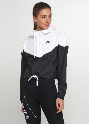 Вітрівка Nike W NSW HRTG JKT WNDBRKR AR2511-010 жіночі колір: чорний/білий