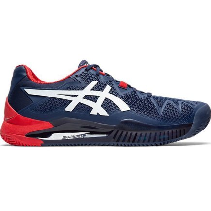 Кросівки ASICS GEL-RESOLUTION 8 CLAY 1041A076-400 колір: темно-синій / червоний