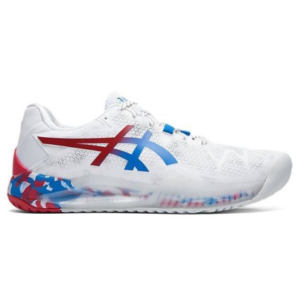 Кросівки ASICS GEL-RESOLUTION 8 L.E. 1041A111-100 колір: білий / червоний / блакитний