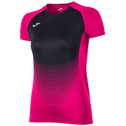Футболка жіноча Joma T-SHIRT ELITE VI PINK-BLACK S / S WOMAN 900641.501