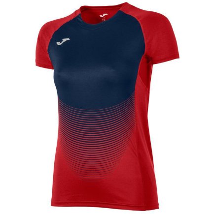Футболка жіноча Joma T-SHIRT ELITE VI RED-NAVY S / S WOMAN 900641.603