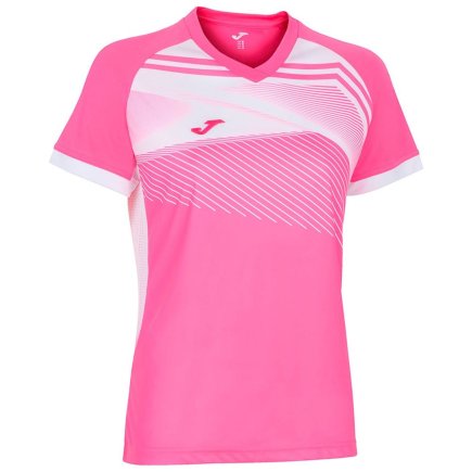 Футболка жіноча Joma SUPERNOVA II T-SHIRT 901066.030 колір: рожевий/білий
