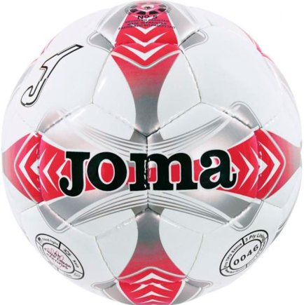 Мяч футбольный Joma EGEO 4 WHITE-RED-GREY SOCCER BALL EGEO.4 размер 4