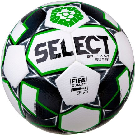 М'яч футбольний SELECT Brillant Super FIFA PFL (013) Розмір 5 колір: чорний/білий