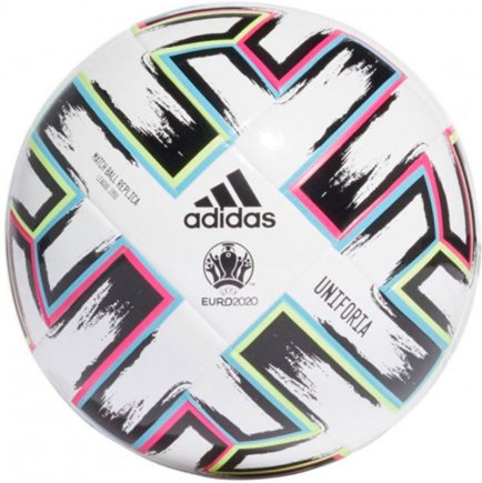 Мяч футбольный Adidas Uniforia League Junior 350g EURO 2020 FH7357 размер 4 цвет: мультиколор (официальная гарантия)
