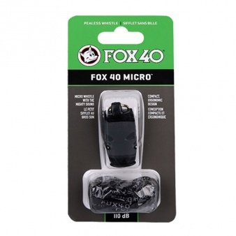 Свисток для арбитра Fox 40 Micro Safety со шнурком 9513-0008 / 9122-1408