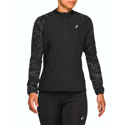 Ветровка беговая ASICS NIGHT TRACK JACKET 2012A836-001 женская цвет: черный