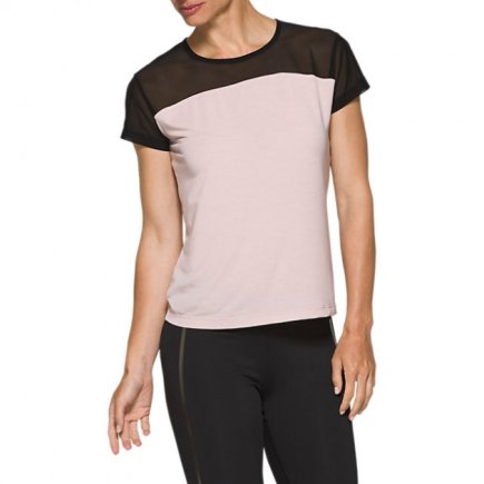 Футболка ASICS W NS PIPED DREAM TEE 2032B114-684 жіноча колір: рожевий\чорний