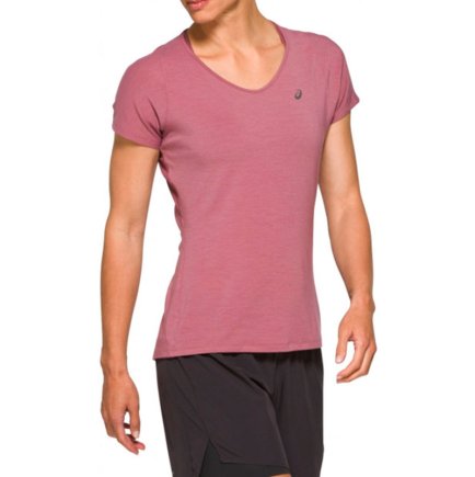 Футболка ASICS V-NECK SS TOP 2012A981-501 женская цвет: розовый