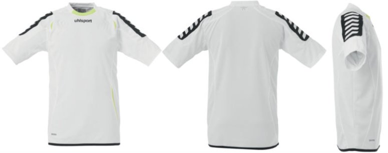 Вратарский свитер Uhlsport ERGONOMIC GK shirt short-sleeved цвет: белый с короткими рукавами