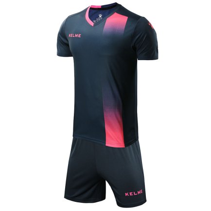 Комплект футбольной формы Kelme ALICANTE JR 3883020.9420 детский цвет: синий/розовый