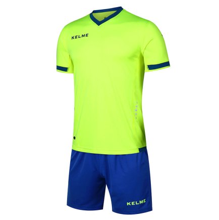 Комплект футбольной формы Kelme ALAVES JR K15Z212С.9915 детский цвет: салатовый/синий