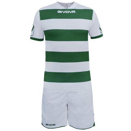 Футбольна форма Givova KIT RUGBY колір: білий/зелений
