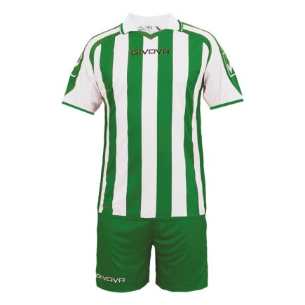Футбольная форма Givova KIT SUPPORTER MC цвет: белый/зеленый