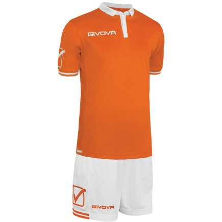 Футбольная форма Givova KIT WORLD цвет: оранжевый/белый