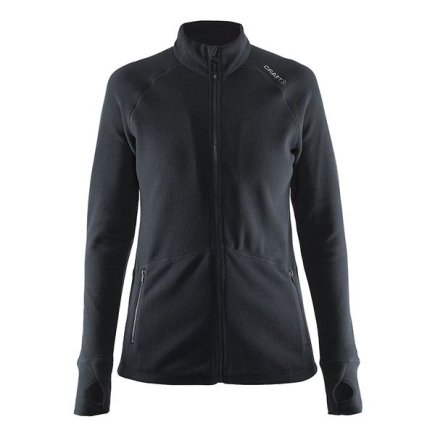 Кофта флісова Craft Full Zip Micro Fleece Jacket 1904594 жіноча колір: чорний