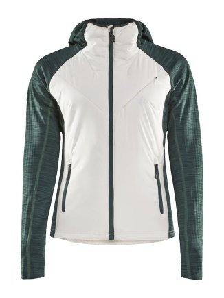 Куртка Craft Polar LT PD Midlayer  1908014 женская цвет: белый/зеленый