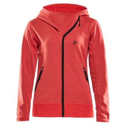 Толстовка Craft Sports Fleece Assymetric 1908010 жіноча колір: червоний