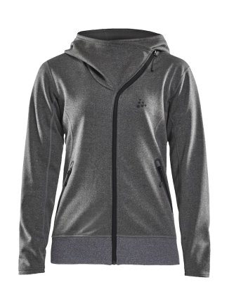 Толстовка Craft Sports Fleece Assymetric  1908010-975000 женская цвет: серый