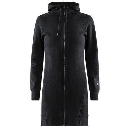 Толстовка подовжена Craft District Long Hoodie 1907191-999000 жіноча колір: чорний