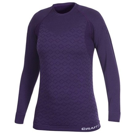 Футболка з довгим рукавом Craft Warm Circular Knit Wool RN 1901641-2399 жіноча колір: фіолетовий