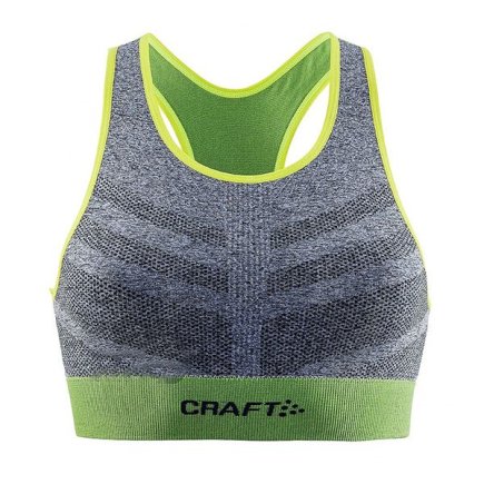 Топ спортивный Craft Comfort Mid Impact Bra 1904907-2384 цвет: серый/салатовый
