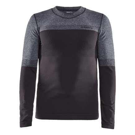 Футболка з довгим рукавом Craft Warm Intensity CN LS Man 1907924-995975 колір: сірий / чорний