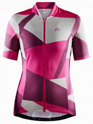 Велофутболка джерсі Craft Hale Graphic Jersey 1907127-738780 жіноча колір: білий / рожевий