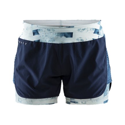 Шорти Craft Charge 2-In-1 Shorts 1907044-396140 жіночі колір: синій / білий
