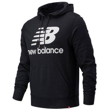 Толстовка New Balance ESSENTIALS STACKED LOGO PO MT03558BK колір: чорний