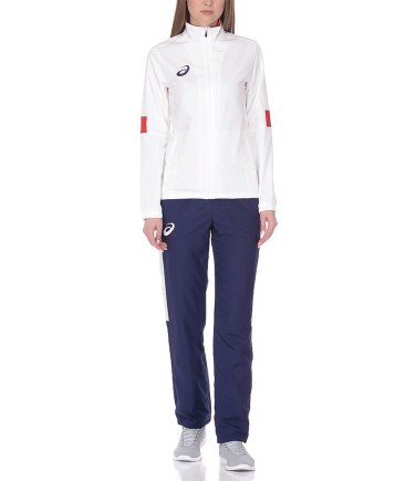Спортивний костюм ASICS Woman Lined Suit 156864-0001 жіночий колір: білий / синій