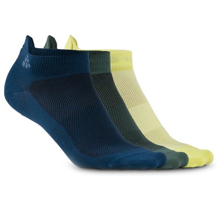 Носки спортивные Craft Greatness Shaftless 3-Pack Sock 1906059-373316 цвет: синий/зеленый/желтый