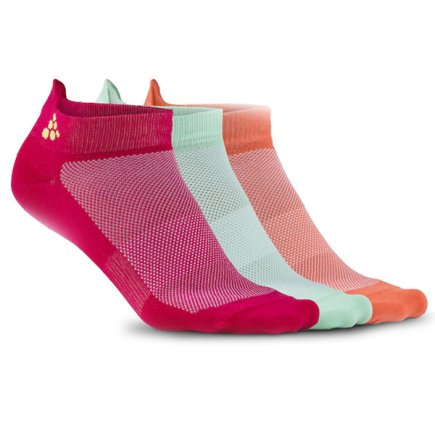 Носки спортивные Craft Greatness Shaftless 3-Pack Sock 1906059-735611 цвет: красный/оранжевый/голубой
