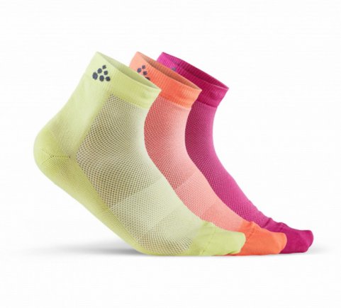 Шкарпетки спортивні Craft Greatness Mid 3-Pack Sock 1906060-554007 колір: рожевий/жовтогарячий/жовтий