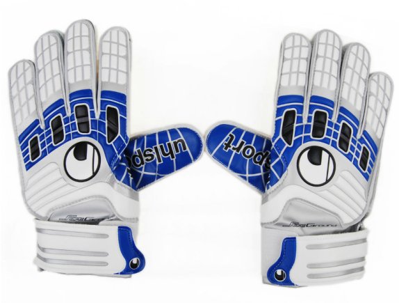 Вратарские перчатки Uhlsport Akkurat Starter Soft 100086501 цвет: белый/синий
