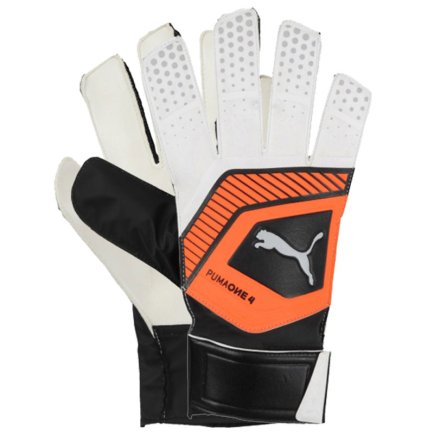 Воротарські рукавиці Puma One Grip 4 041476-01 колір: білий/помаранчевий