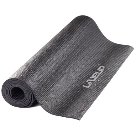 Коврик для йоги LiveUp Yoga Mat Total Black 180x61x0,4 см LS3231-04blk