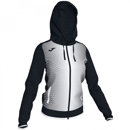 Спортивна кофта Joma SUPERNOVA 900891.102 жіноча колір: чорний/білий