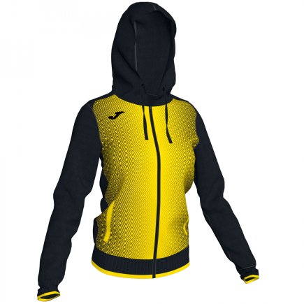 Спортивная кофта Joma SUPERNOVA 900891.109 женская цвет: черный/желтый