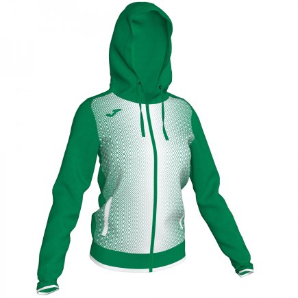 Спортивна кофта Joma SUPERNOVA 900891.452 жіноча колір: зелений/білий