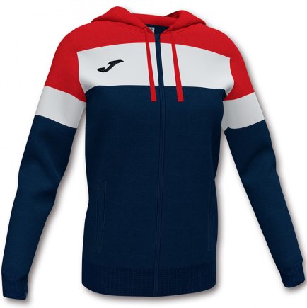 Толстовка женская Joma CREW IV WOMAN 901041.336 цвет: темно-синий/красный/белый