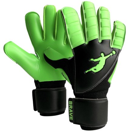 Вратарские перчатки Brave GK SKILL GREEN FLASH цвет: салатовый/черный