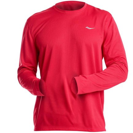 Футболка с длинним рукавом Saucony STOPWATCH LONG SLEEVE SAM800197-RED Футболка с длинним рукавом Saucony STOPWATCH LONG SLEEVE SAM800197-RED