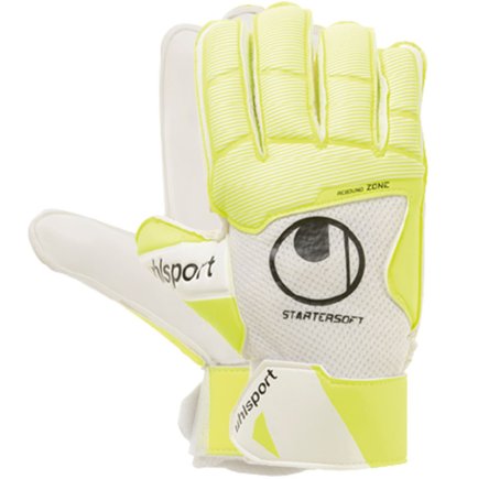 Вратарские перчатки UHLSPORT PURE ALLIANCE STARTER SOFT 101117301 детские цвет: желтый 