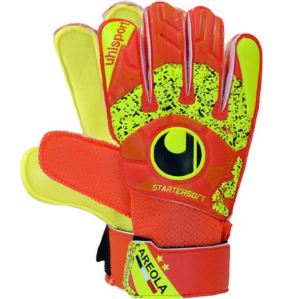 Воротарські рукавиці UHLSPORT DYNAMIC IMPULSE STARTER SOFT AREOLA 1011183012020 дитячі колір: помаранчевий/жовтий