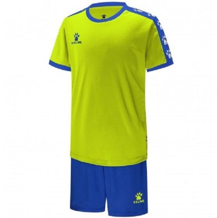 Комплект футбольної форми Kelme COLLEGE 3883033.9915 дитячий колір: салатовий/синій