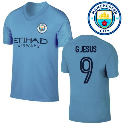 Футбольна форма Manchester City 9 G. Jesus домашня підліткова блакитна