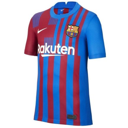 Футболка спортивная Nike FC Barcelona 2021/22 Stadium Home Jr CV8222-428 детская - Официальная Продукция