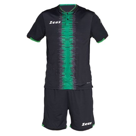 Футбольная форма Zeus KIT PERSEO NE/VE Z01567 цвет: черный/зеленый