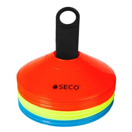 Набор фишек (30 шт) для тренировки SECO 3 цвета с подставкой